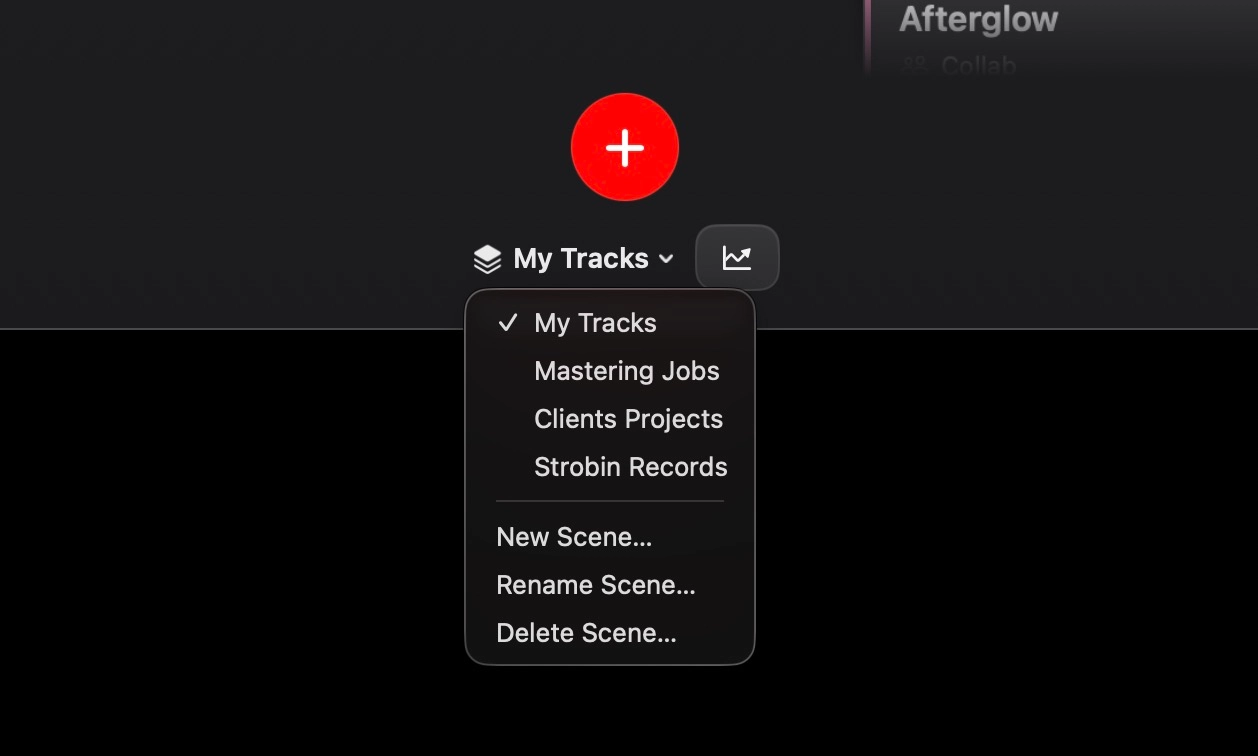 Separate scenes for producers, engineers and mastering
